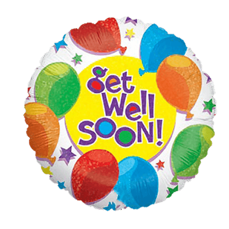 Get Well Soon Rainbow Balloons Design Mini Air-Filled Balloon