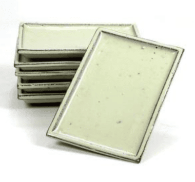 Cream ceramic drip tray