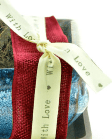 Red jute and with love ribbon