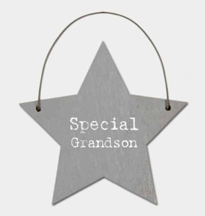 Special grandson star tag