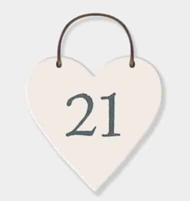 21st heart tag