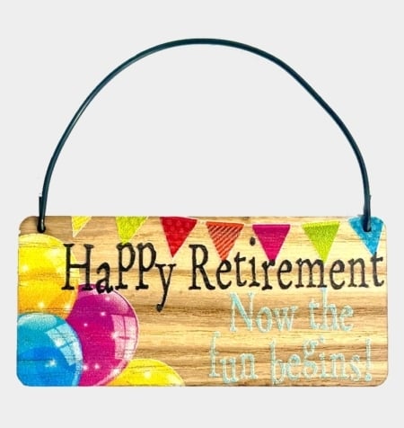Wooden tag - Happy Retirement