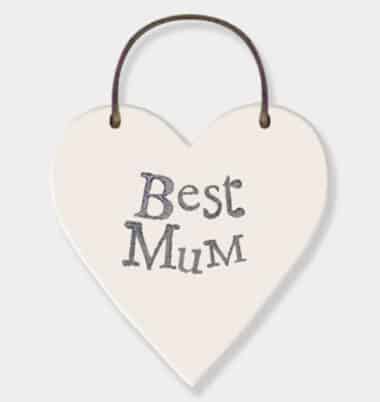 Best Mum Heart Tag
