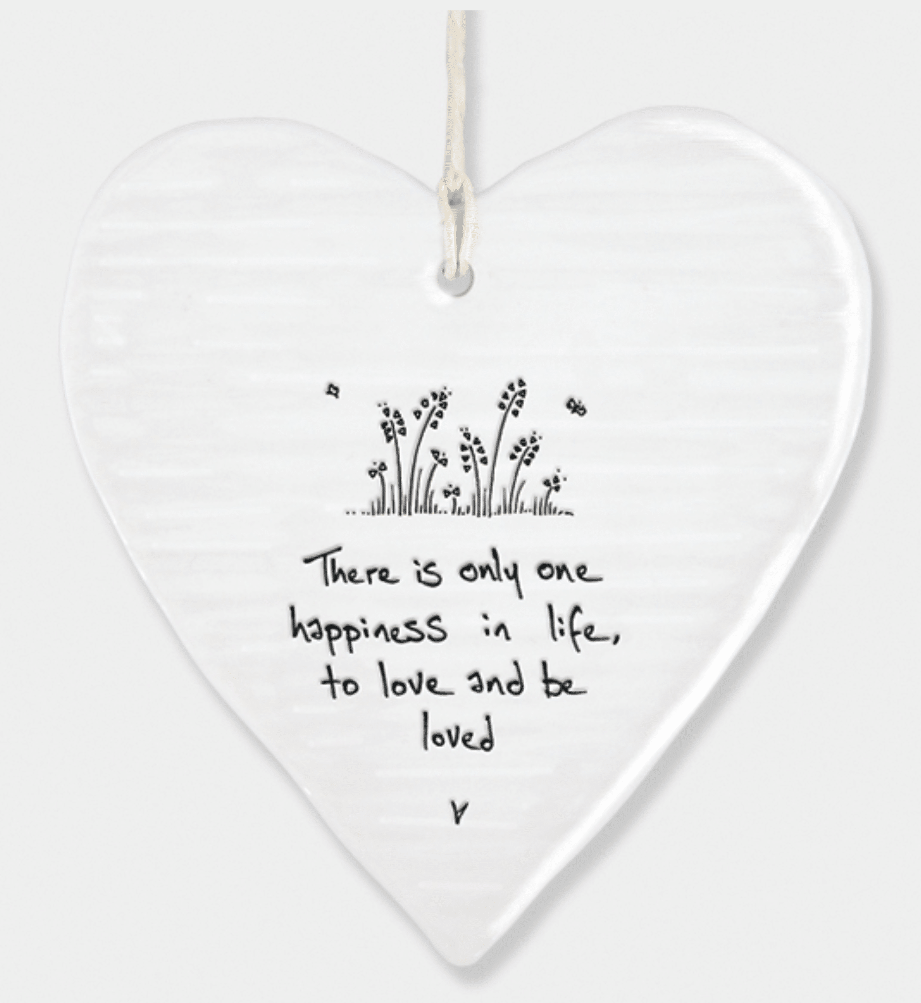 Tag - Porcelain Heart - There is only one happiness in life, to love & be loved