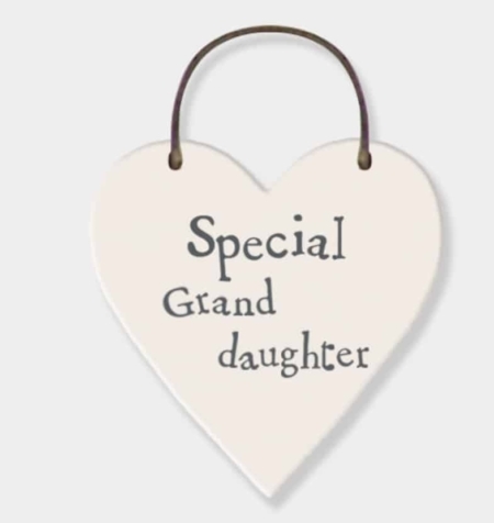 Special Grand-Daughter heart tag