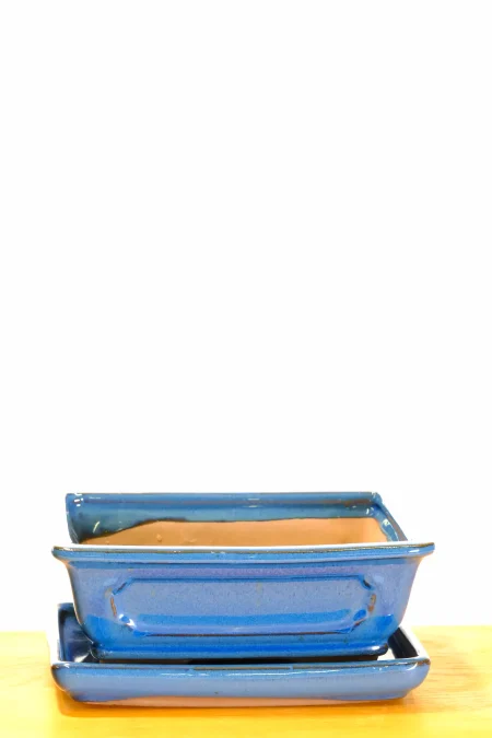 7 inch high quality bonsai pot for sale with matching drip tray