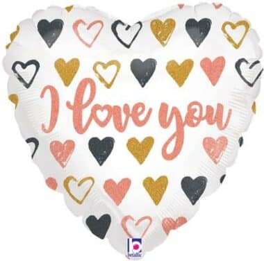 I love you Rose Gold Heart balloon