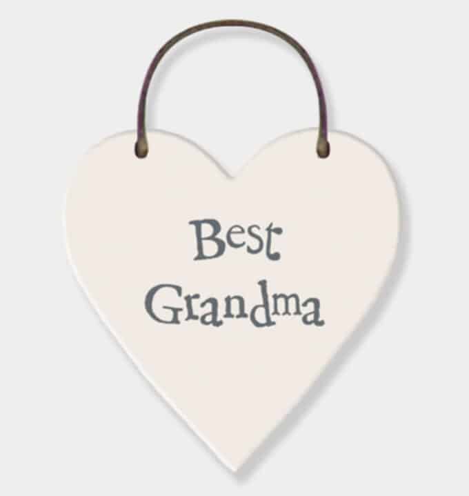 Best Grandma Heart Tag