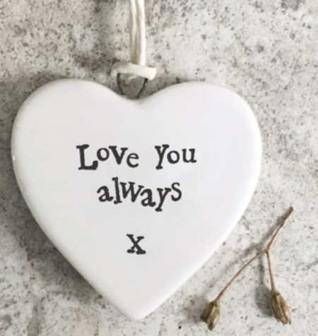 Love you Always Porcelain Heart