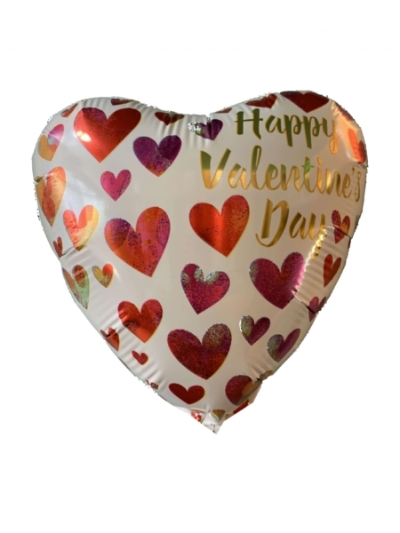 Multi coloured mini hearts Valentines Day balloon