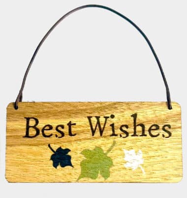 Wooden Tag - Best Wishes