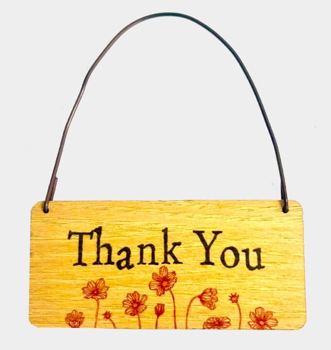 Wooden Tag - Thank You