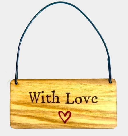 Wooden Tag - With Love