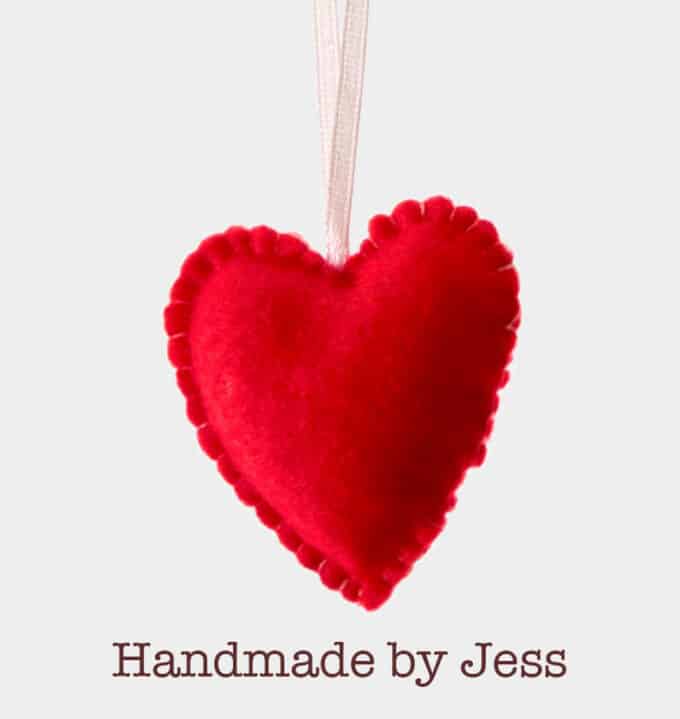 Red heart - Handmade by Jess