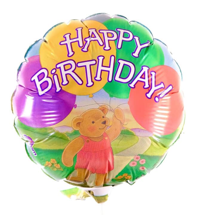 Happy Birthday Cute Balloon Bear Air-Filled Balloon