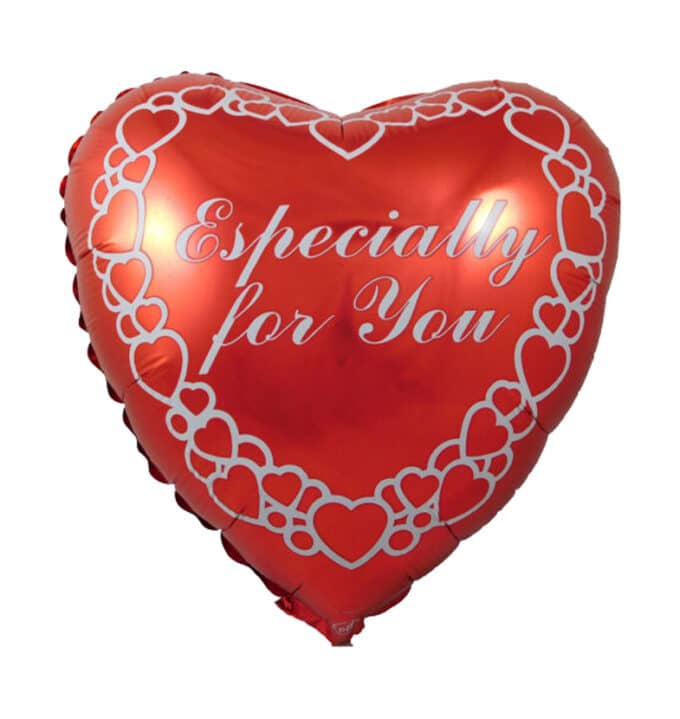 Especially for you red foil heart shaped balloon