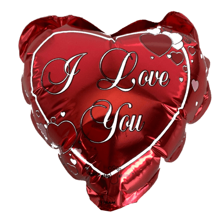 I Love You Red Heart Mini Air-Filled Foil Balloon