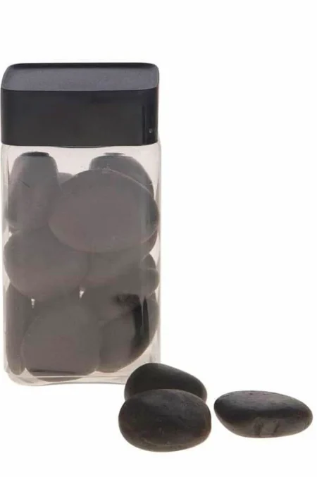 Zen Garden Stones – Polished Black Pebbles for Bonsai Displays