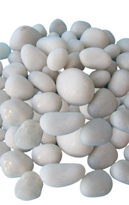 White pebbles for zen gardens