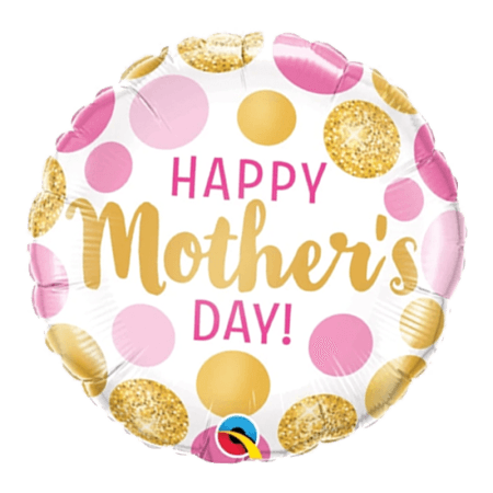 Happy Mother's Day Air-Filled Foil Balloon - Cheerful Spots