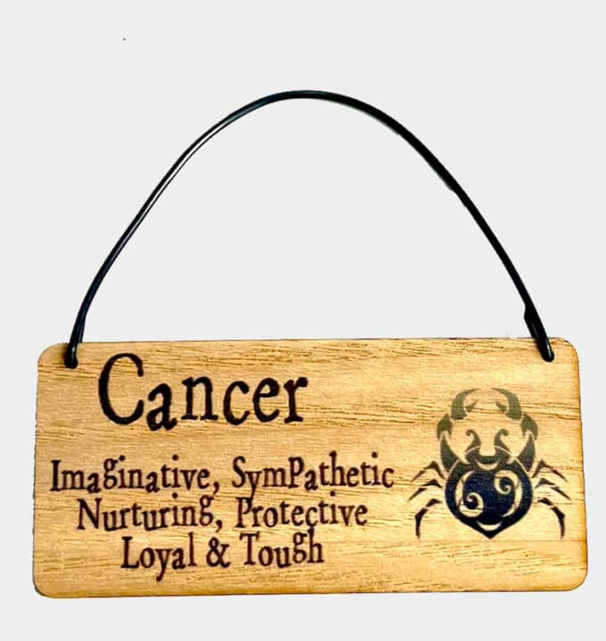 Cancer Zodiac Star Sign | Wooden Tag