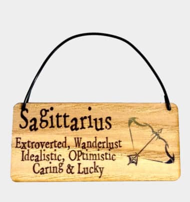 Sagittarius Zodiac Star Sign Wooden Tag