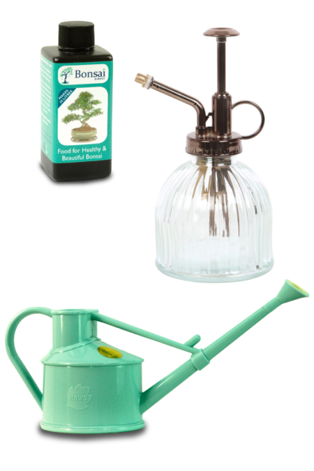 Bonsai Watering kit includes watering can, mister & fertiliser