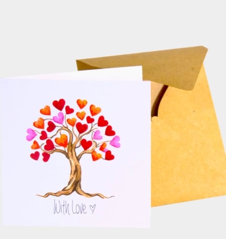 Greetings Card - "With Love"