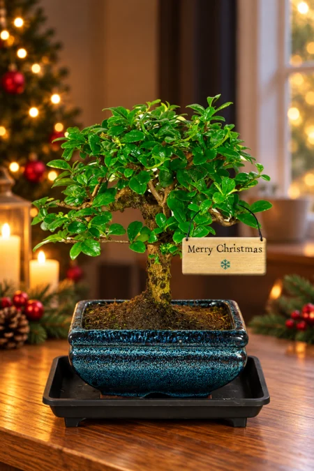 Flowering Fukien Tea Tree (Carmona microphylla) Christmas Bonsai Gift – One of the Best Christmas Gifts for Nature Lovers