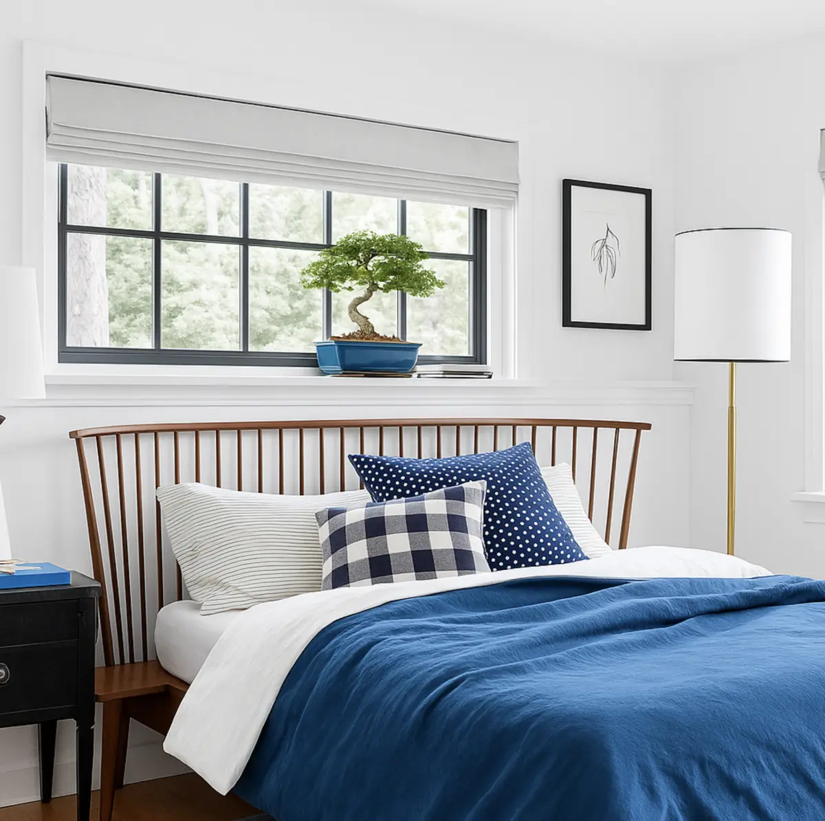 A bonsai tree look lovely in a bedroom