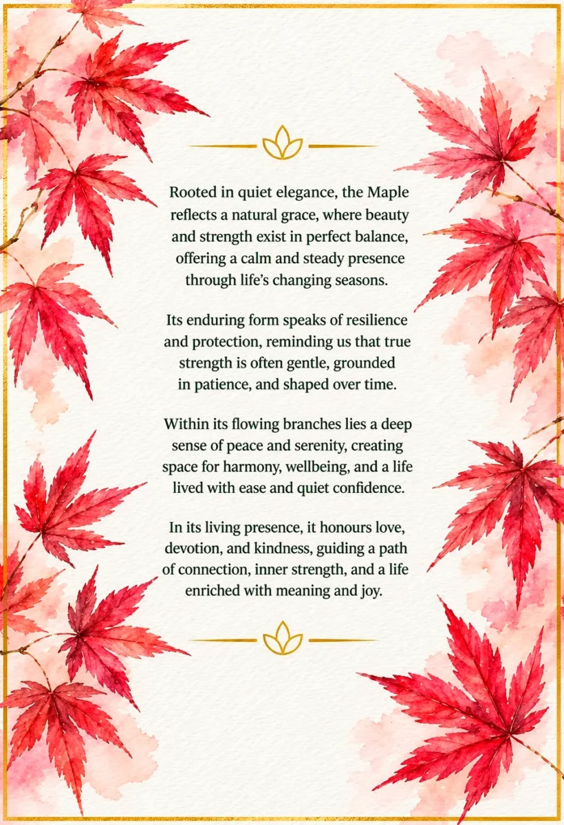 Maple/Acer Bonsai | Inside Bonsai Meanings Card