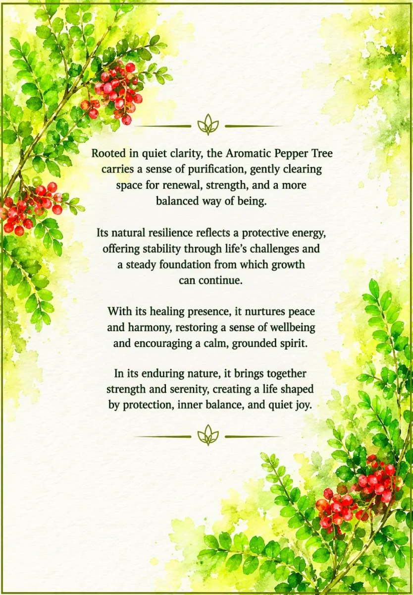 Aromatic Pepper Bonsai | Inside Bonsai Meanings Card