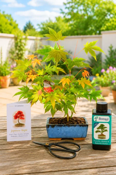 5-Year-Old Japanese Maple Outdoor Bonsai Kit – Meaning Strength, Resilience & Protection | Acer palmatum ‘Brown Sugar’