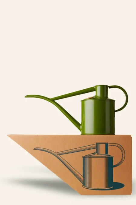 Haws Top Quality Metal Fazeley Flow Two Pint (1L)) Indoor Bonsai Watering Can – Olive Green