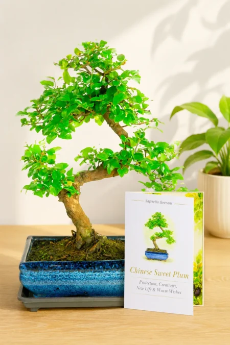 Bonsai Meaning New Beginnings - Fruiting Chinese Sweet Plum Gift Of Growth & Family, Happiness & prosperity