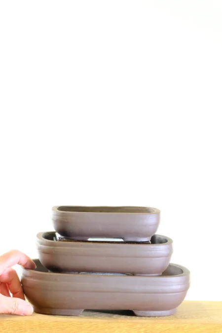 Unglazed Ceramic Bonsai Pot - 17cm, 21cm or 26.5cm | Available in 3 Sizes